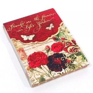 Punch Studio Embellished Mini Notepad ~ Friends Garden (60756)